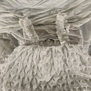 Zara White Lace Tank Top